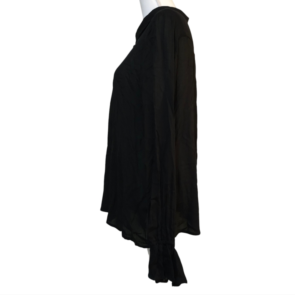 Women's Stetson Rayon Twill Solid Western Blouse - Black - Picture 3 of 6